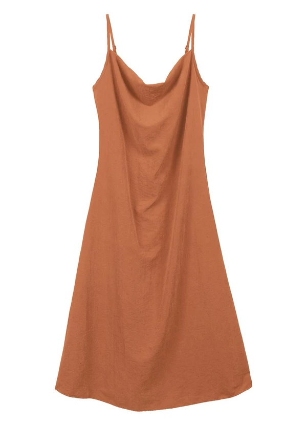 Marialícia - Vestido Feminino Adulto Marrom 3