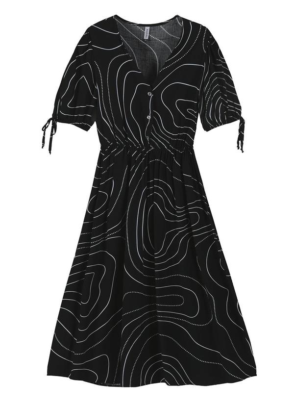 Marialícia - Vestido Feminino Adulto Preto