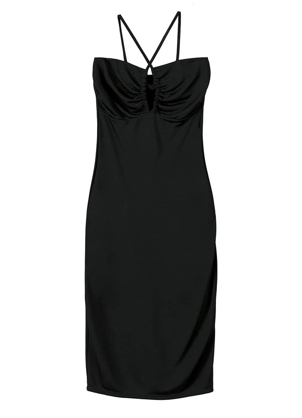 Marialícia - Vestido Feminino Adulto Preto 3