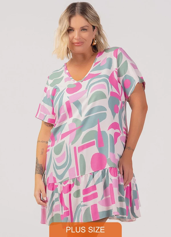 Marialícia - Vestido Feminino Adulto Rosa