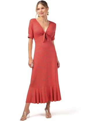 Marialícia - Vestido Feminino Adulto Vermelho - MARIALÍCIA