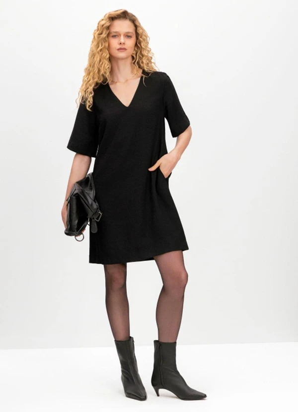 Essendi - Vestido Feminino em Alfaiataria Preto 1