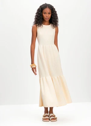 Essendi - Vestido Feminino em Ribana Natural - ESSENDI