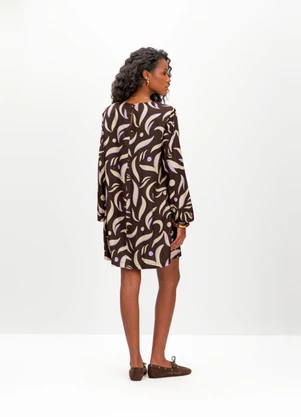 Essendi - Vestido Feminino em Viscose Marrom - ESSENDI
