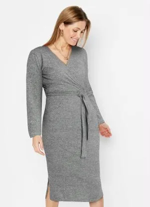 bonprix - Vestido Mescla Escuro em Malha de Lanzinha - BONPRIX