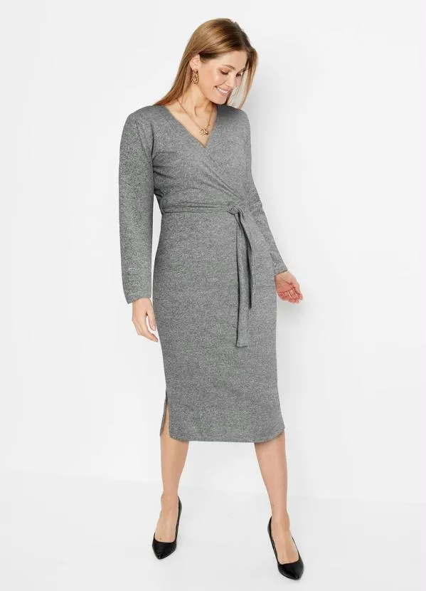 bonprix - Vestido Mescla Escuro em Malha de Lanzinha 3