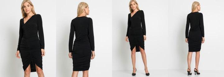 Vestido Preto em Malha de Viscose