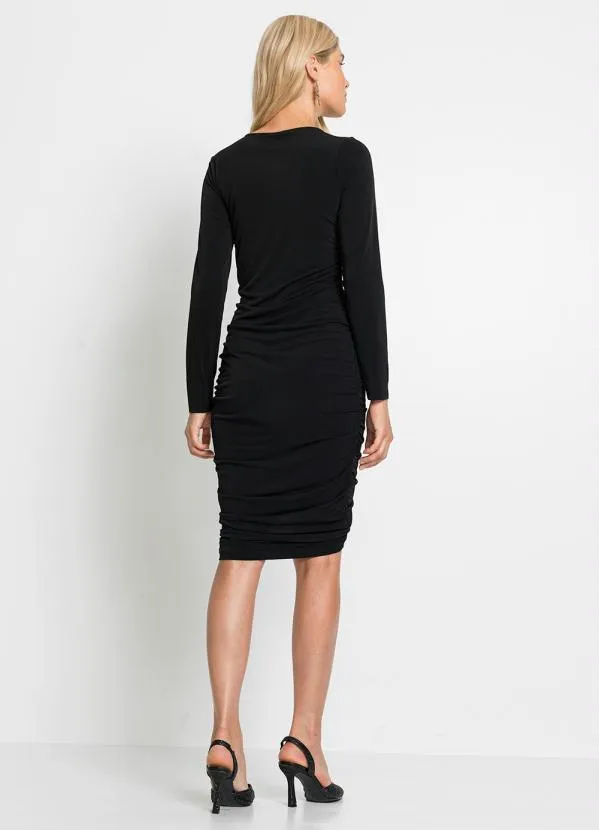 bonprix - Vestido Preto em Malha de Viscose 4