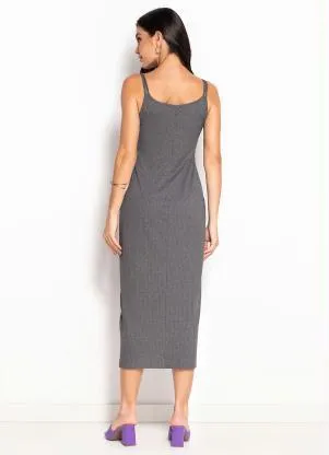 bonprix - Vestido Alça Dupla Chumbo - BONPRIX