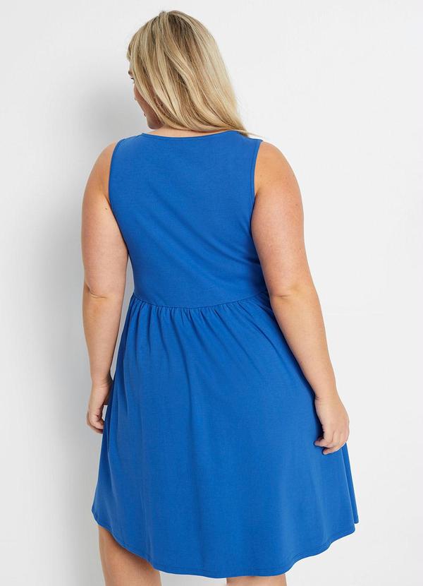 bonprix - Vestido Azul Royal em Malha de Algodão 5