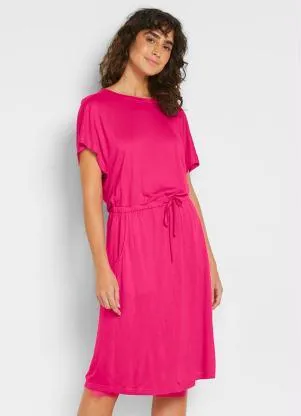 Queima Estoque - Vestido com Amarração Pink - QUEIMA ESTOQUE