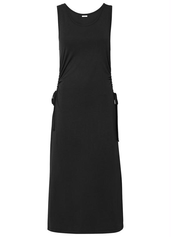 Outlet - Vestido com Recorte Vazado na Lateral Preto 1