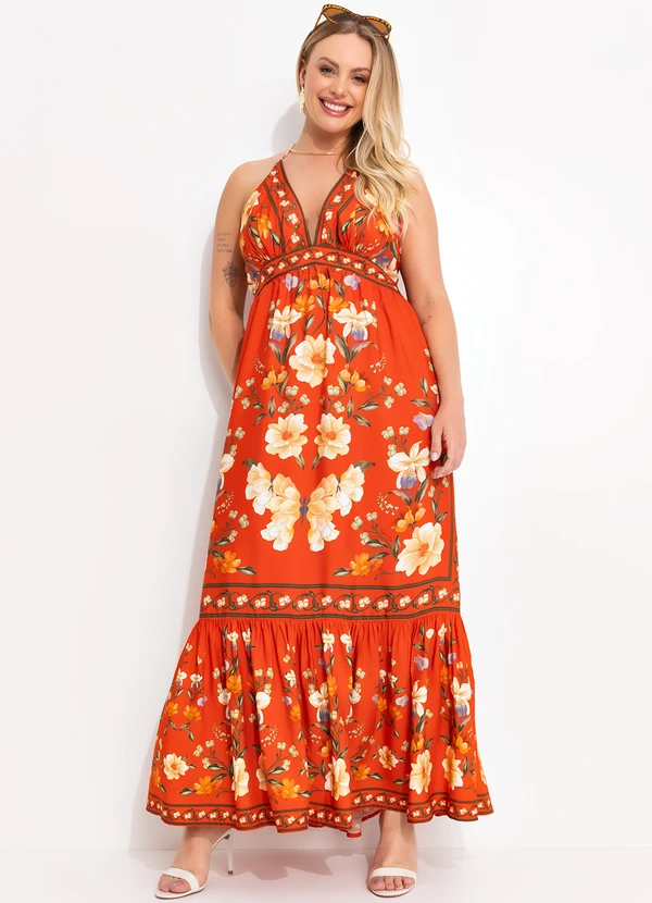 Farm - Vestido Cropped Borboleta em Flor Vermelho 8