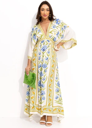 Farm - Vestido Cropped Manga Puglia Off White - FARM