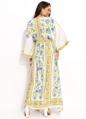 Farm - Vestido Cropped Manga Puglia Off White - FARM