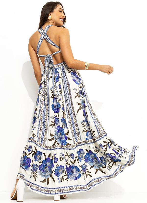 Farm - Vestido Cropped Manu Azul 2