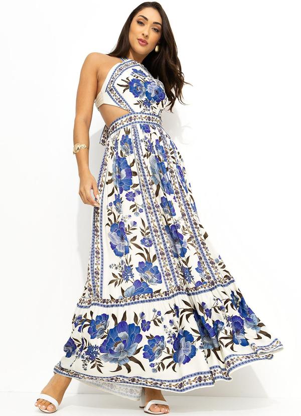 Farm - Vestido Cropped Manu Azul 3