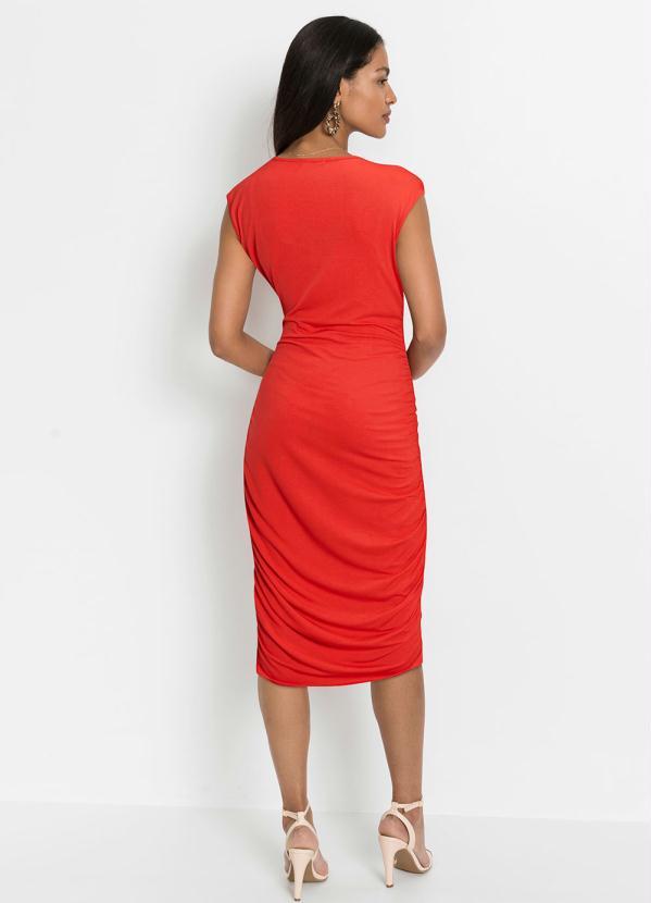 Outlet - Vestido Decote V Vermelho 2