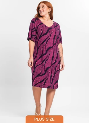 Rovitex - Vestido Estampado Rosa - ROVITEX