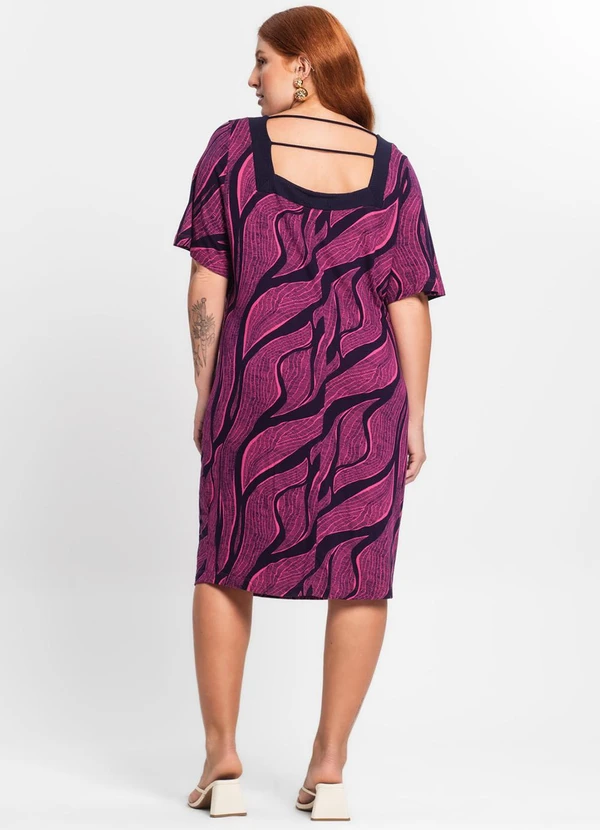 Rovitex - Vestido Estampado Rosa 2