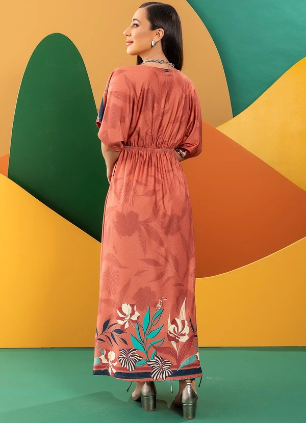 Quintess - Vestido Floral Artístico em Malha Fria 2