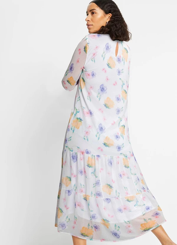 bonprix - Vestido Floral Botânico em Tule 2