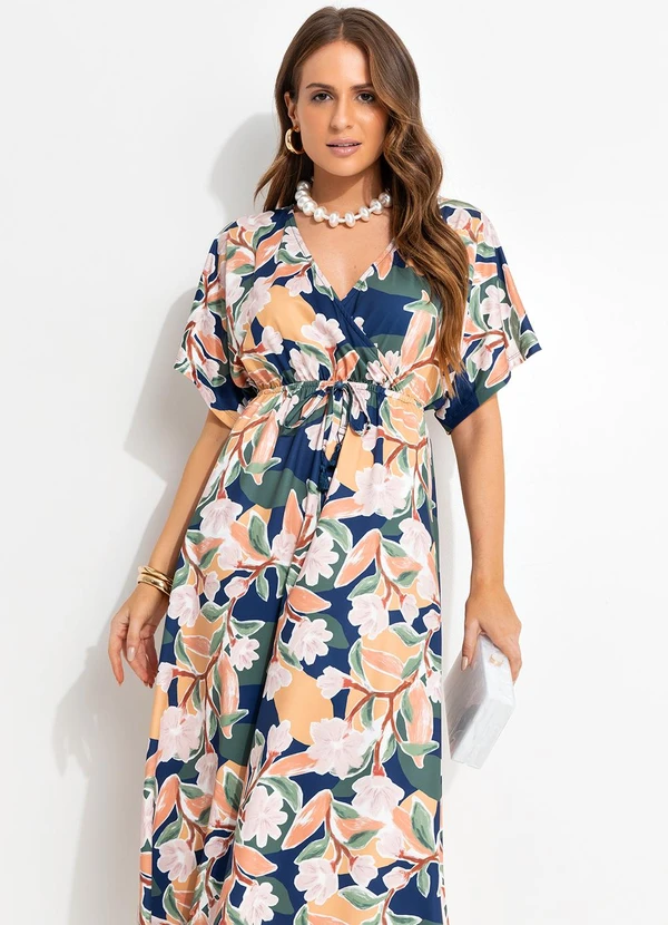 Quintess - Vestido Floral Pincelado em Malha Fria 5