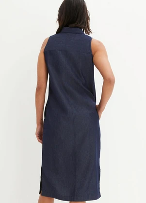 bonprix - Vestido Jeans Escuro em Jeans Leve - BONPRIX