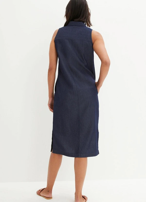 bonprix - Vestido Jeans Escuro em Jeans Leve 4