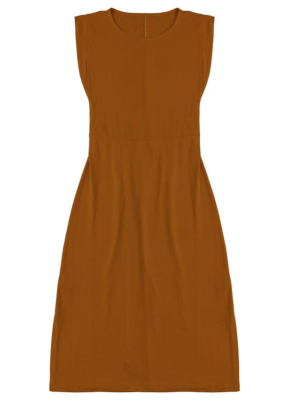 Soft Bonni - Vestido Midi Adulto Feminino Marrom