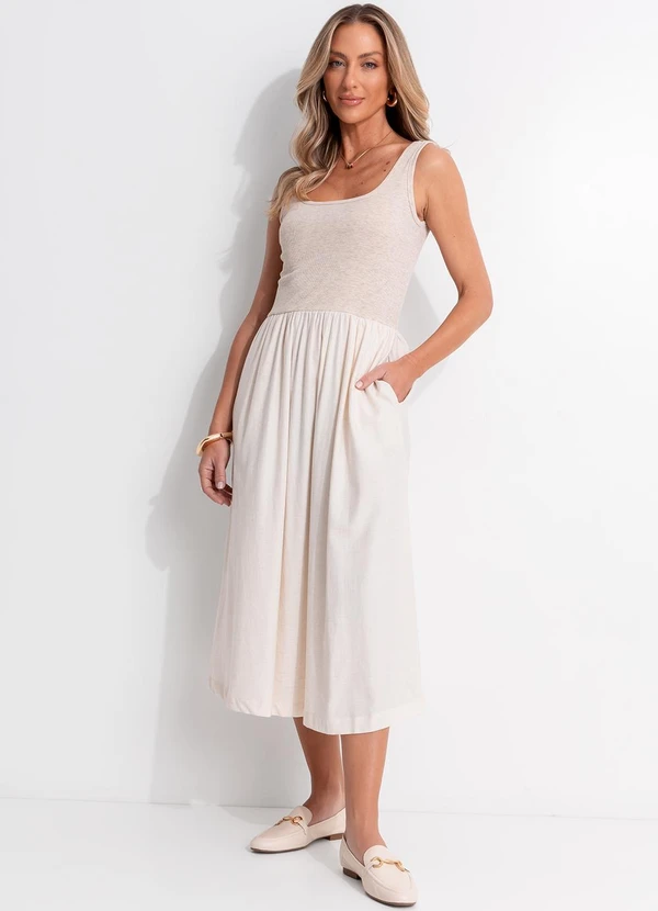 Quintess - Vestido Natural em Linho 2