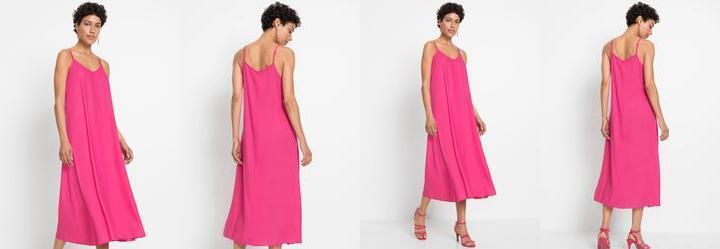 Vestido Pink em Viscose Plana