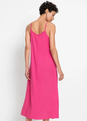 bonprix - Vestido Pink em Viscose Plana - BONPRIX