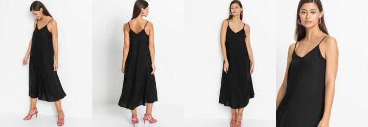 Vestido Preto em Viscose Plana