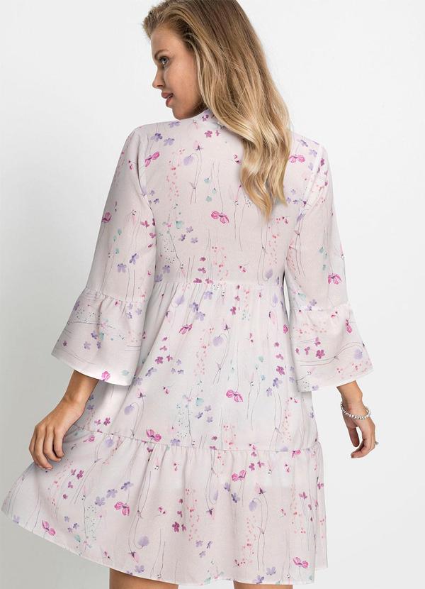 bonprix - Vestido Ramo de Flores em Crepe Plano 2