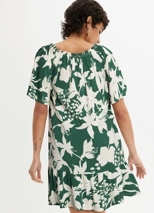 bonprix - Vestido Ramo de Flores em Malha de Viscose - BONPRIX