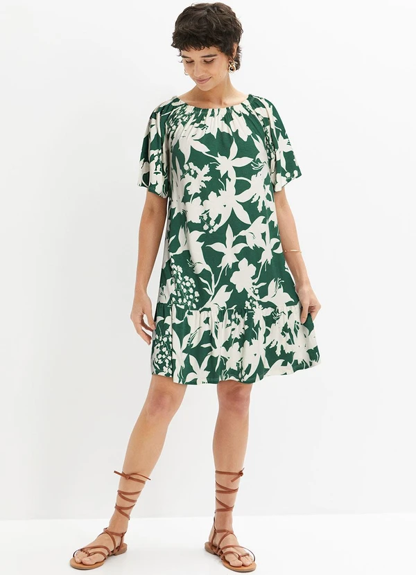 bonprix - Vestido Ramo de Flores em Malha de Viscose 3