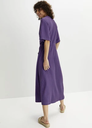 bonprix - Vestido Roxo em Malha Texturizada de Viscose. - BONPRIX