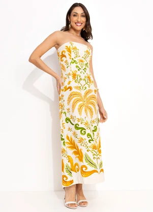 Farm - Vestido sem Manga Milani Amarelo - FARM