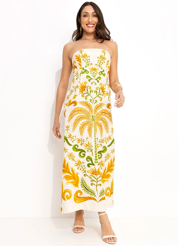 Farm - Vestido sem Manga Milani Amarelo 3