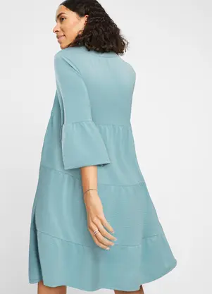 bonprix - Vestido Verde em Malha Texturizada - BONPRIX