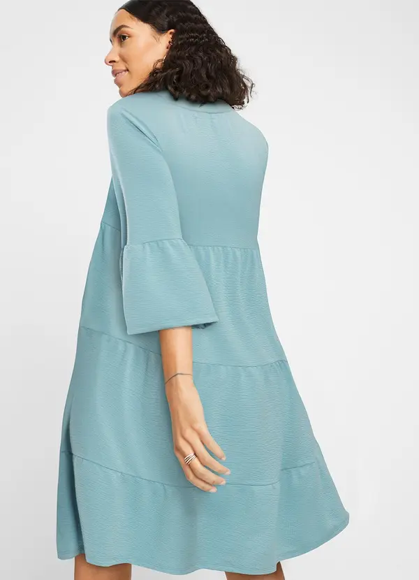 bonprix - Vestido Verde em Malha Texturizada 2