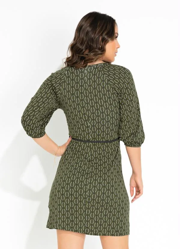 Rovitex - Vestido Correntes Verde com Cinto Rovitex 2