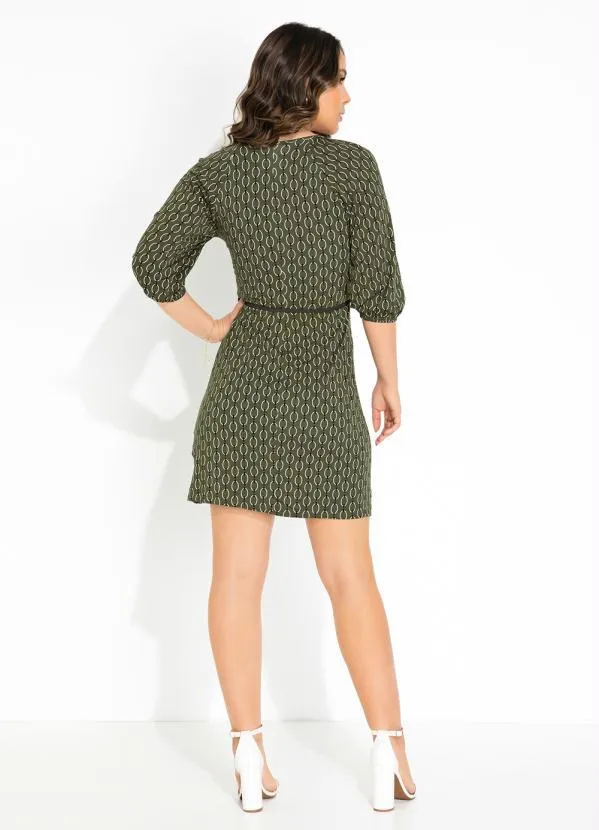 Rovitex - Vestido Correntes Verde com Cinto Rovitex 5