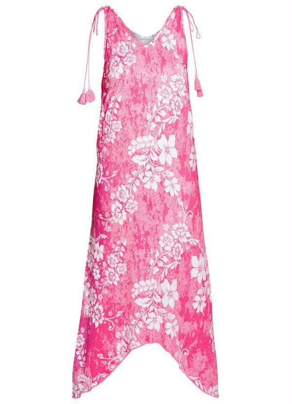 Outlet - Vestido de Alça com Amarração Floral Rosa 5