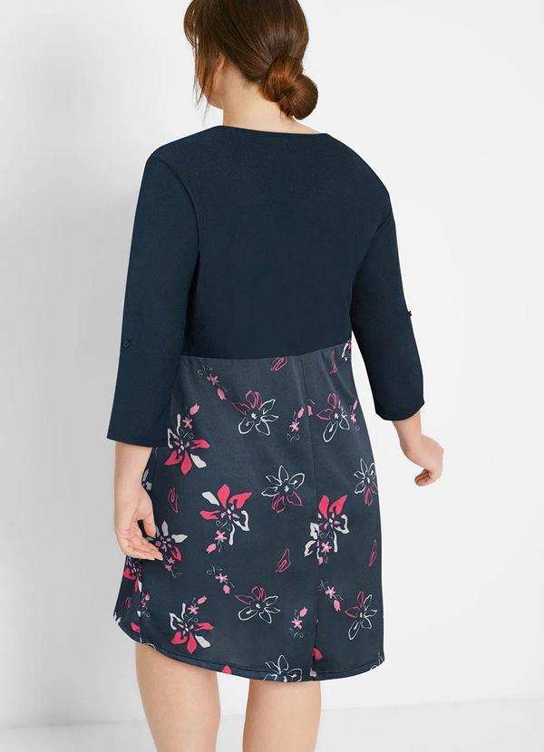 Outlet - Vestido Decote Redondo Estampado Floral Line 3