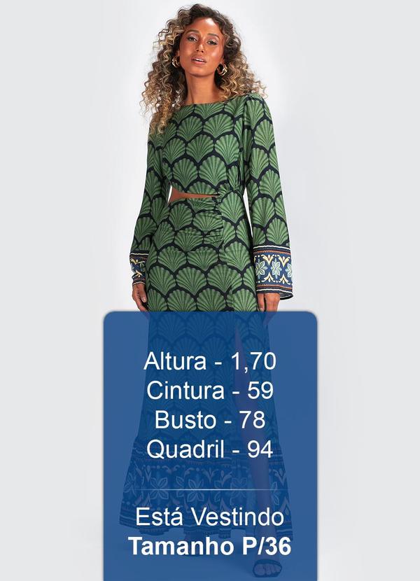 Farm - Vestido em Viscose Concha Verde 5