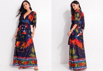 Vestido Encanto Tropical em Malha Fria