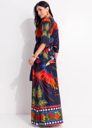 Quintess - Vestido Encanto Tropical em Malha Fria - QUINTESS