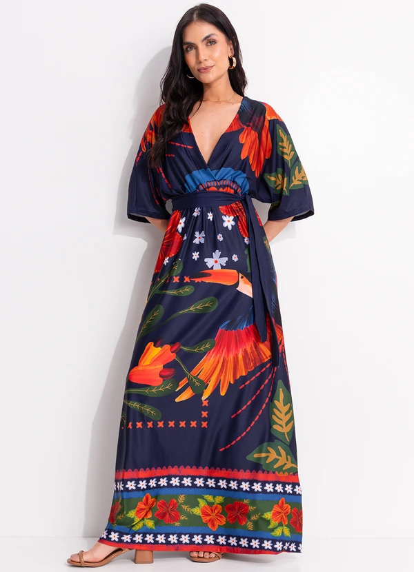 Quintess - Vestido Encanto Tropical em Malha Fria 3